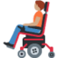 person in motorized wheelchair: medium skin tone