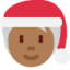 mx claus: medium-dark skin tone