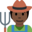 farmer: dark skin tone