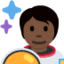 astronaut: dark skin tone