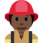 firefighter: dark skin tone