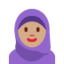 woman with headscarf: medium skin tone