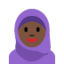 woman with headscarf: dark skin tone