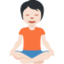 person in lotus position: light skin tone