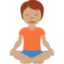 person in lotus position: medium skin tone