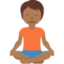 person in lotus position: medium-dark skin tone