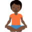 person in lotus position: dark skin tone