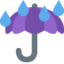 umbrella with rain drops