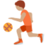 person bouncing ball: medium skin tone