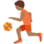 person bouncing ball: medium-dark skin tone