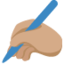 writing hand: medium skin tone